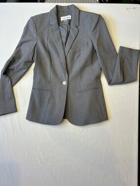 Calvin Klein Gray Tailored Women's Blazer